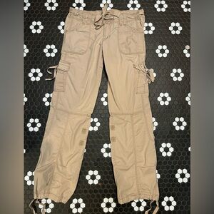 Y2K Vintage Low Rise Hollister Cargo Pants Women's M Stretch Pockets